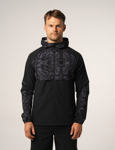 SHIBORI HYBRID WINDBREAKER - BLACK