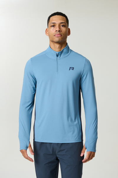 VORTEX QUARTER ZIP - DUSTY BLUE / INK BLUE