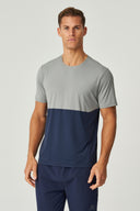 IMPACT T-SHIRT - MARBLE / NAVY