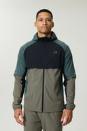 VORTEX WINDBREAKER - DARK MOSS / GREY VELVET