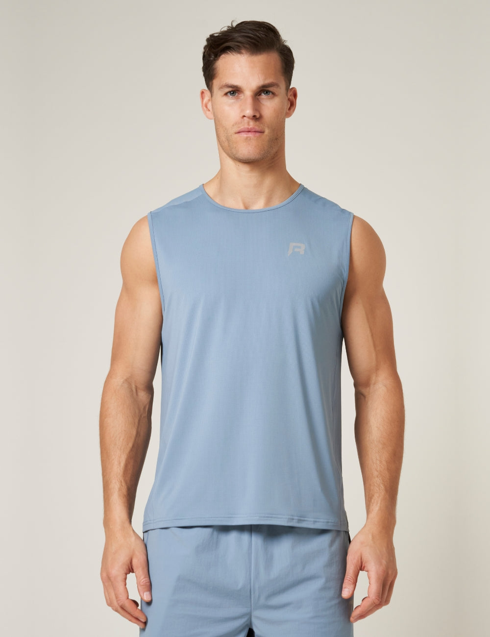 CLIMA Race Tank - DUSTY BLUE / INK BLUE