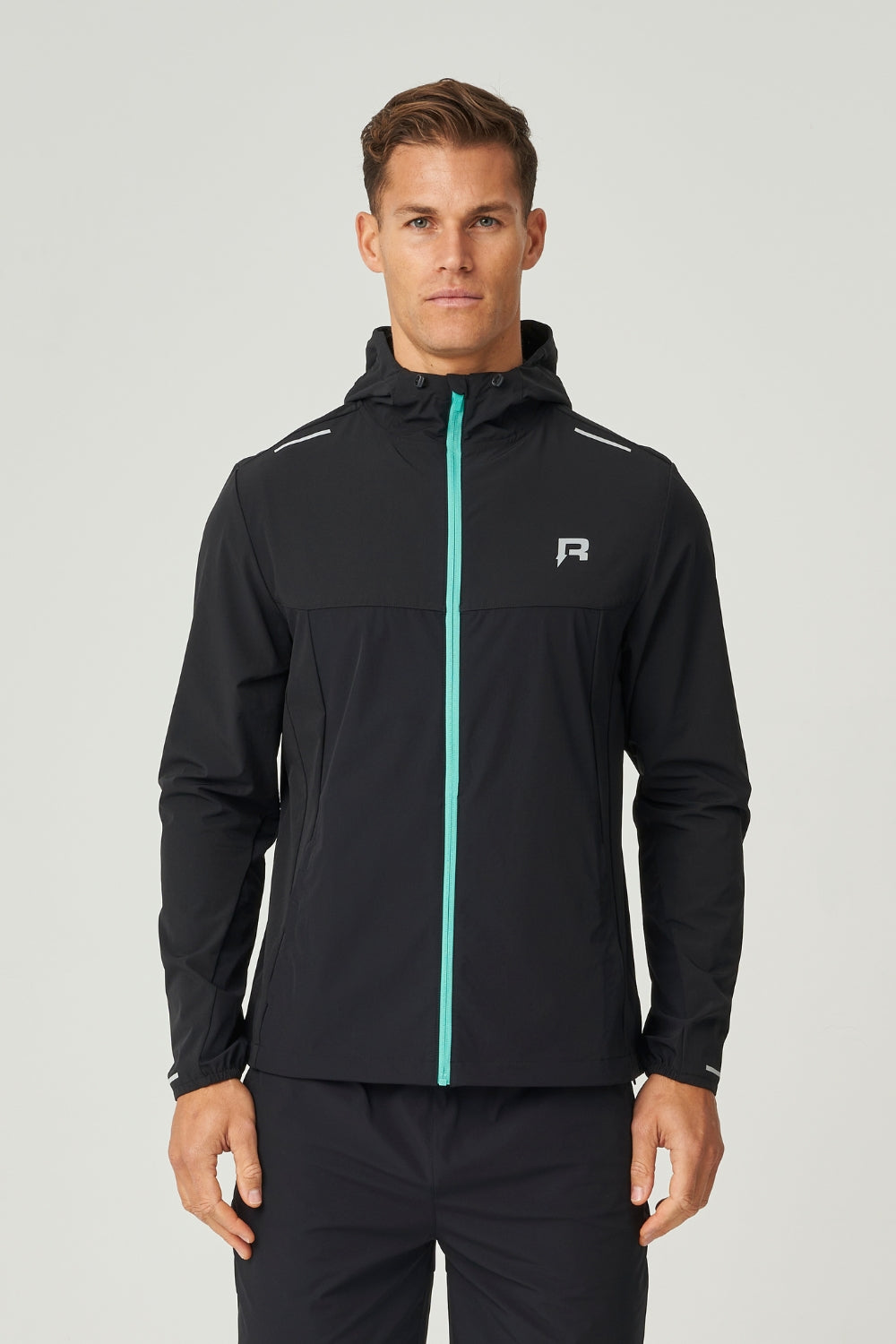 Flight Windbreaker - Black / Cyan
