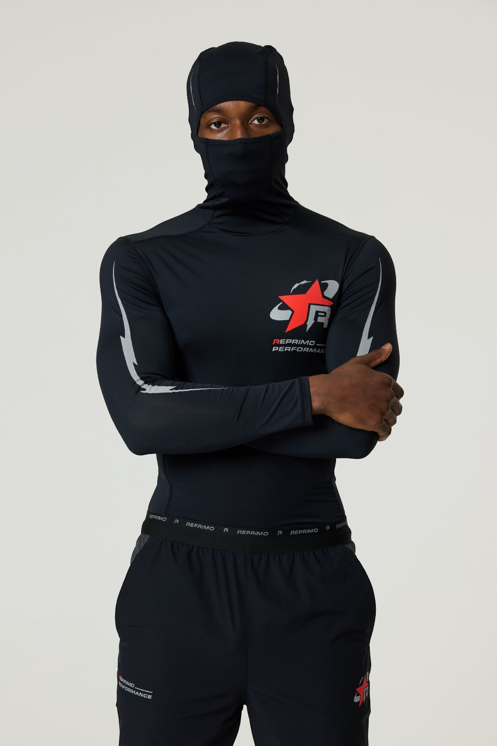RP Base-Layer Balaclava Hoodie - Black / Red
