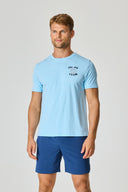 Run Club Graphic T-Shirt - Sky Blue / Navy / Reflective