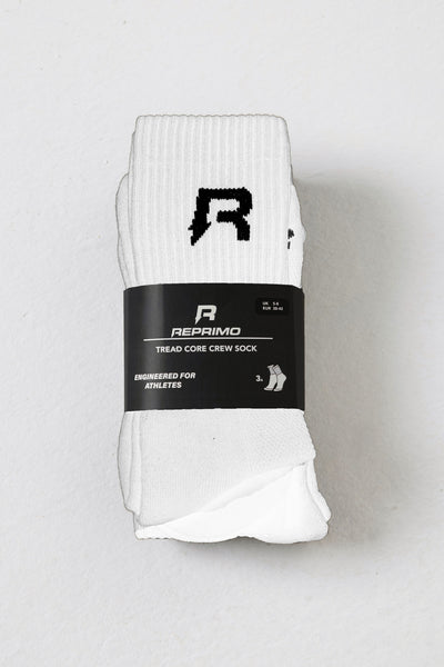 3 - PACK - TREAD SOCKS - WHITE