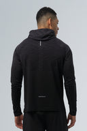 AXIS HALF ZIP HOODIE - BLACK