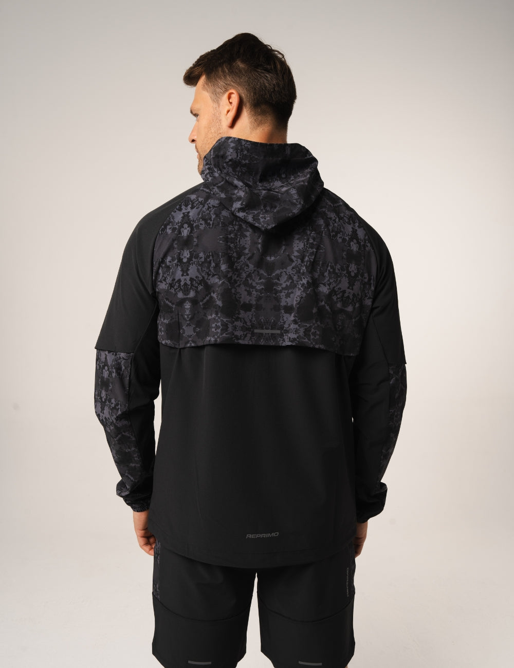 SHIBORI HYBRID WINDBREAKER - BLACK-2