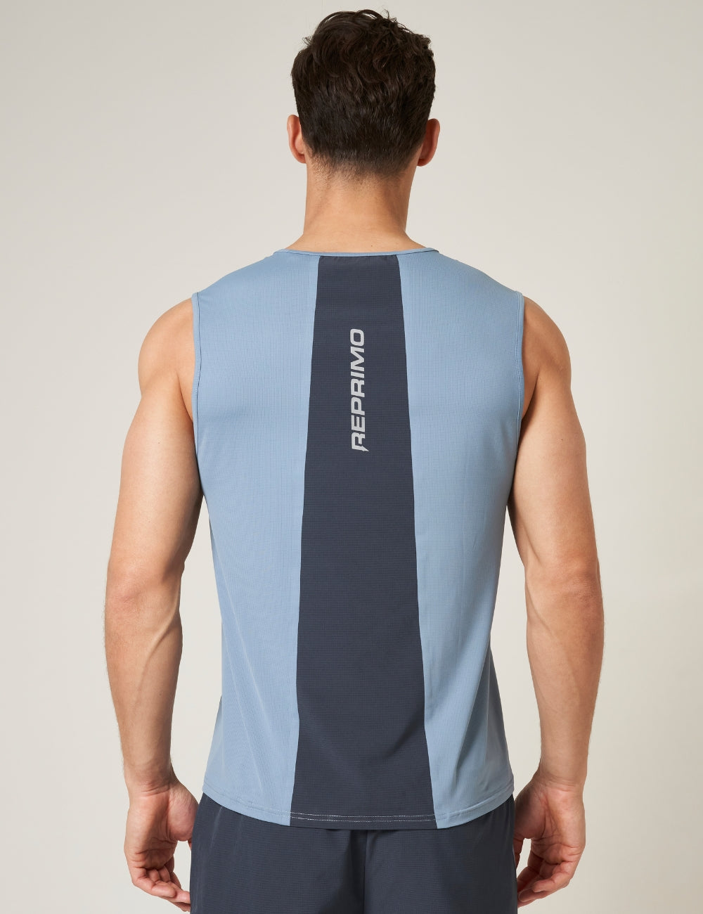 CLIMA Race Tank - DUSTY BLUE / INK BLUE