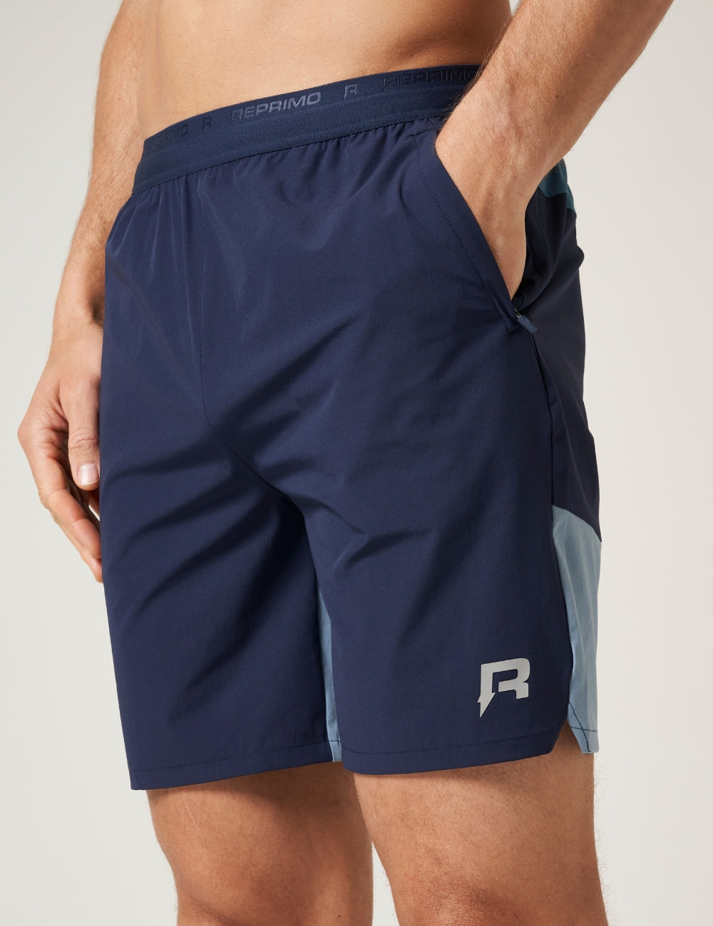 FLIGHT SHORTS - DUSTY BLUE / NAVY