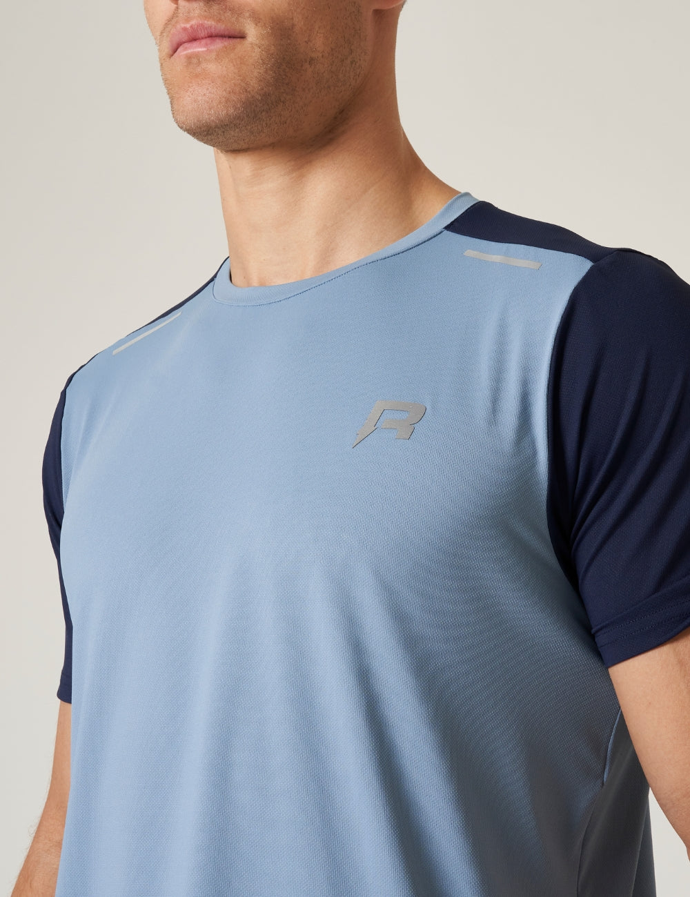 FLIGHT T-SHIRT - DUSTY BLUE / NAVY-3