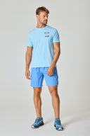 Run Club Graphic T-Shirt - Sky Blue / Navy / Reflective
