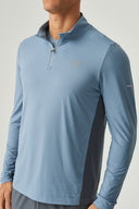 VORTEX QUARTER ZIP - DUSKY BLUE / TURBULENCE