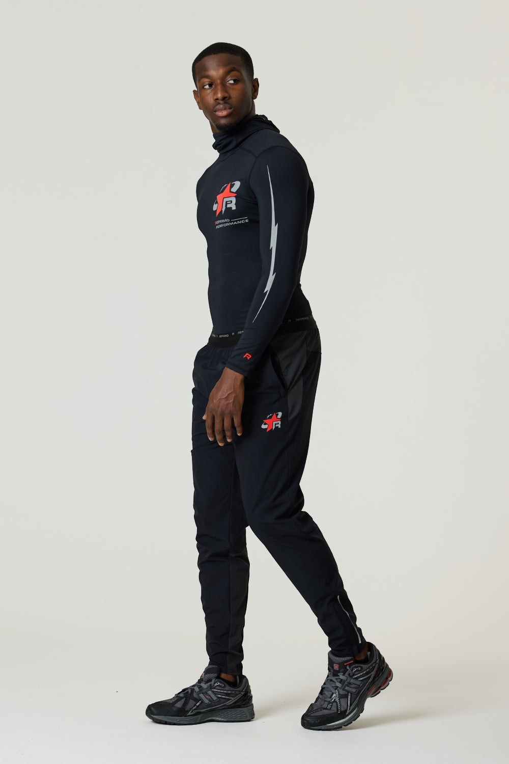 RP Base-Layer Balaclava Hoodie - Black / Red-3