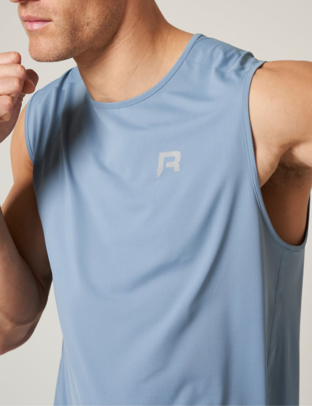 CLIMA Race Tank - DUSTY BLUE / INK BLUE-4