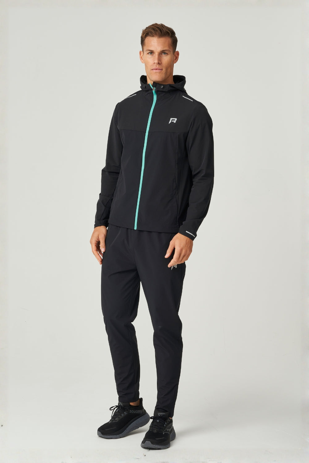Flight Windbreaker - Black / Cyan-4