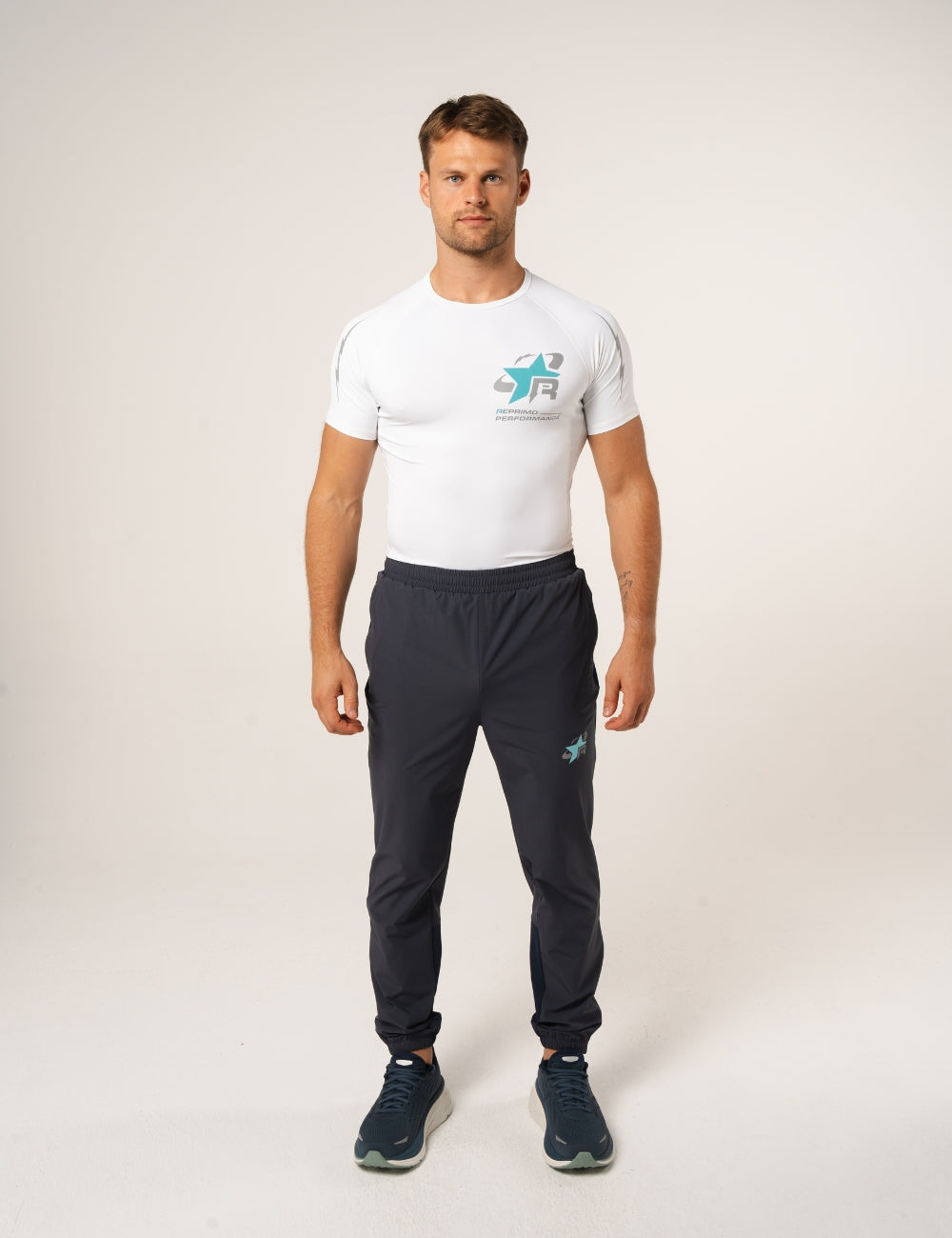 RP BASE LAYER T-SHIRT - WHITE / CYAN-4