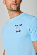 Run Club Graphic T-Shirt - Sky Blue / Navy / Reflective