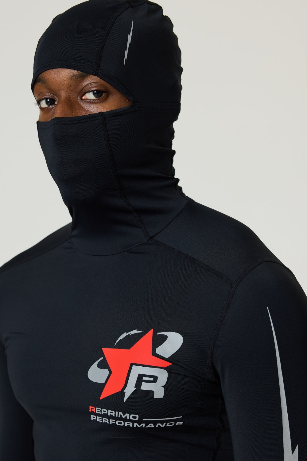 RP Base-Layer Balaclava Hoodie - Black / Red-5