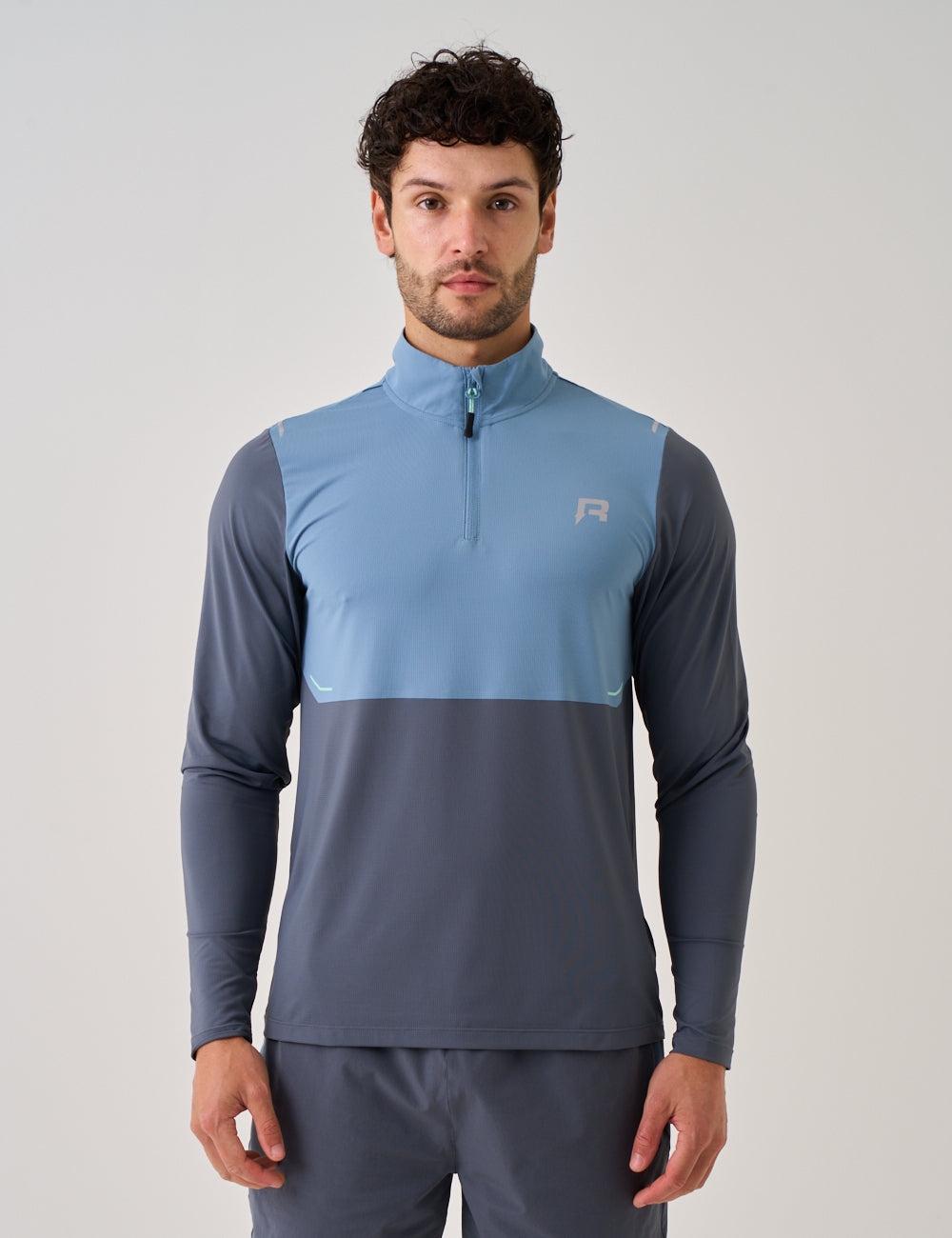 SUMMIT QUARTER ZIP - DUSTY BLUE / TURBULENCE