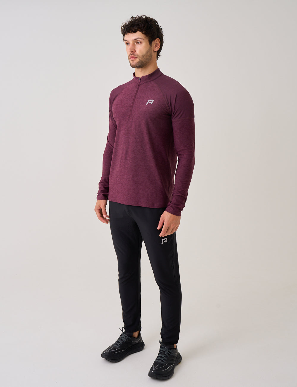 RISE HALF ZIP - BURGUNDY-5