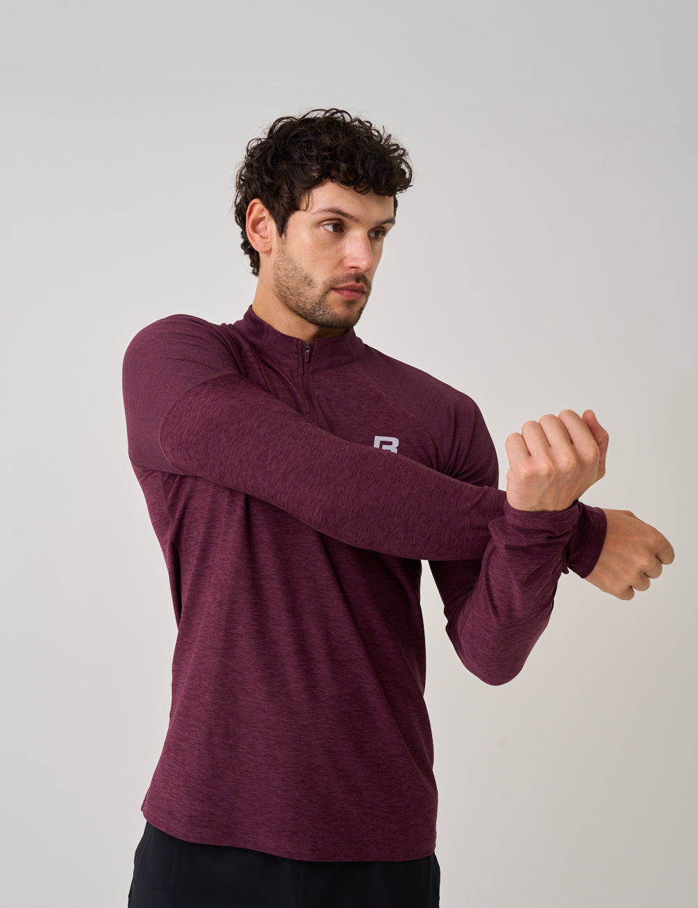 RISE HALF ZIP - BURGUNDY-3