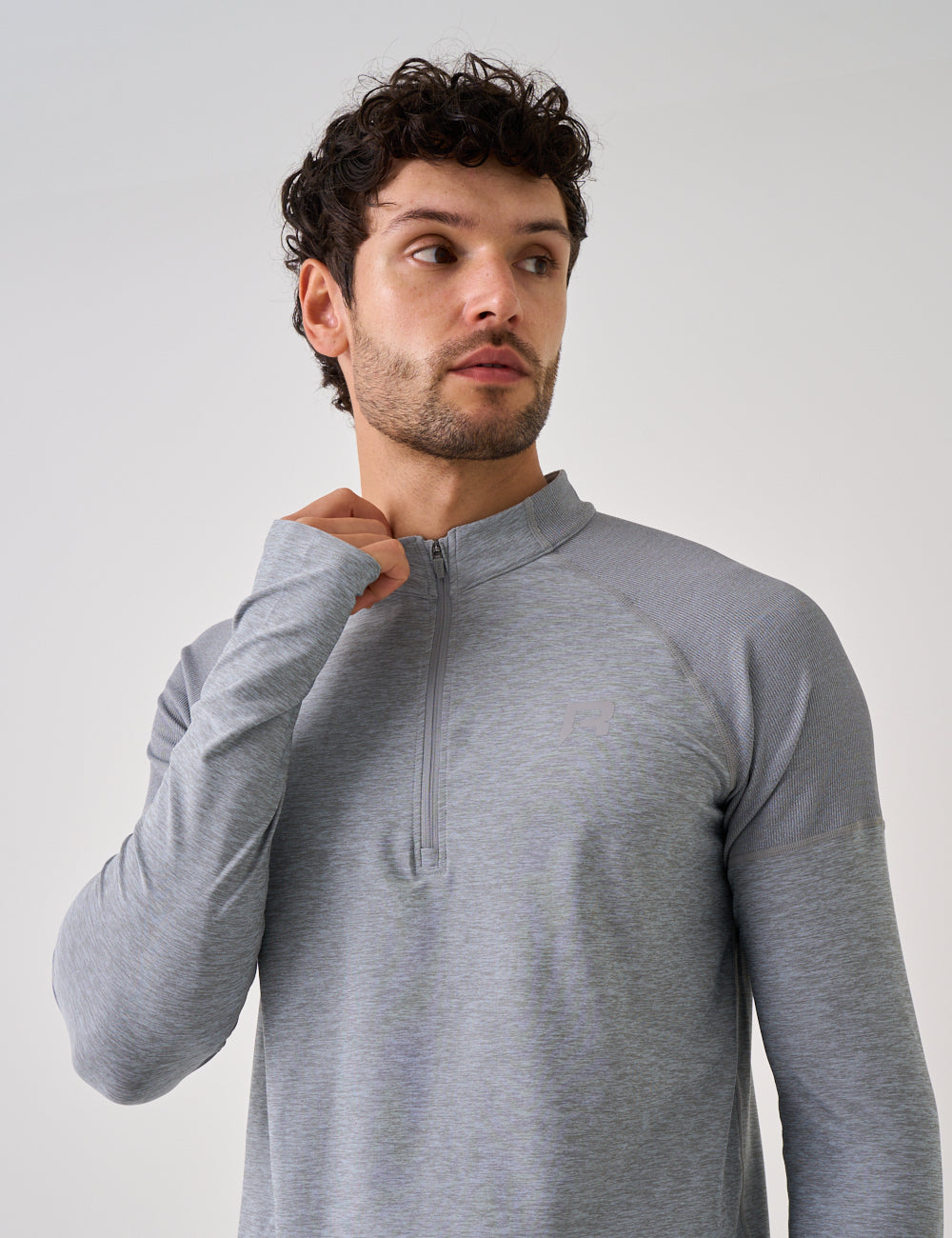 RISE HALF ZIP - MARBLE-3