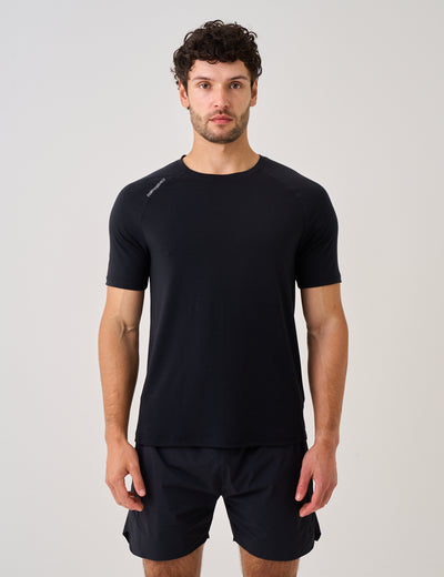HORIZON  WOOL TECH T-SHIRT - BLACK