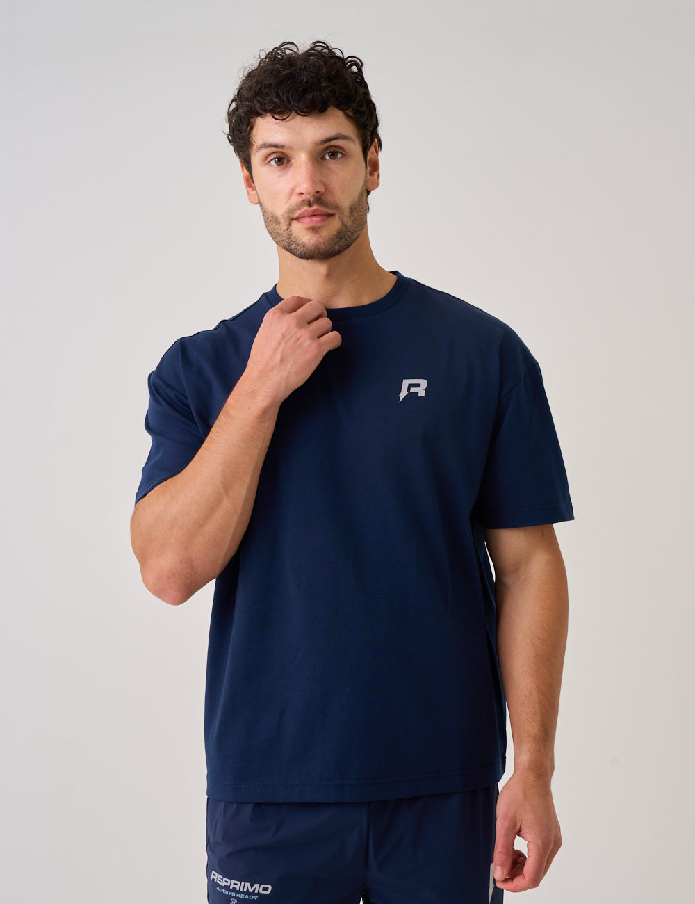 COLLECTIVE OVER SIZED T-SHIRT - NAVY-3