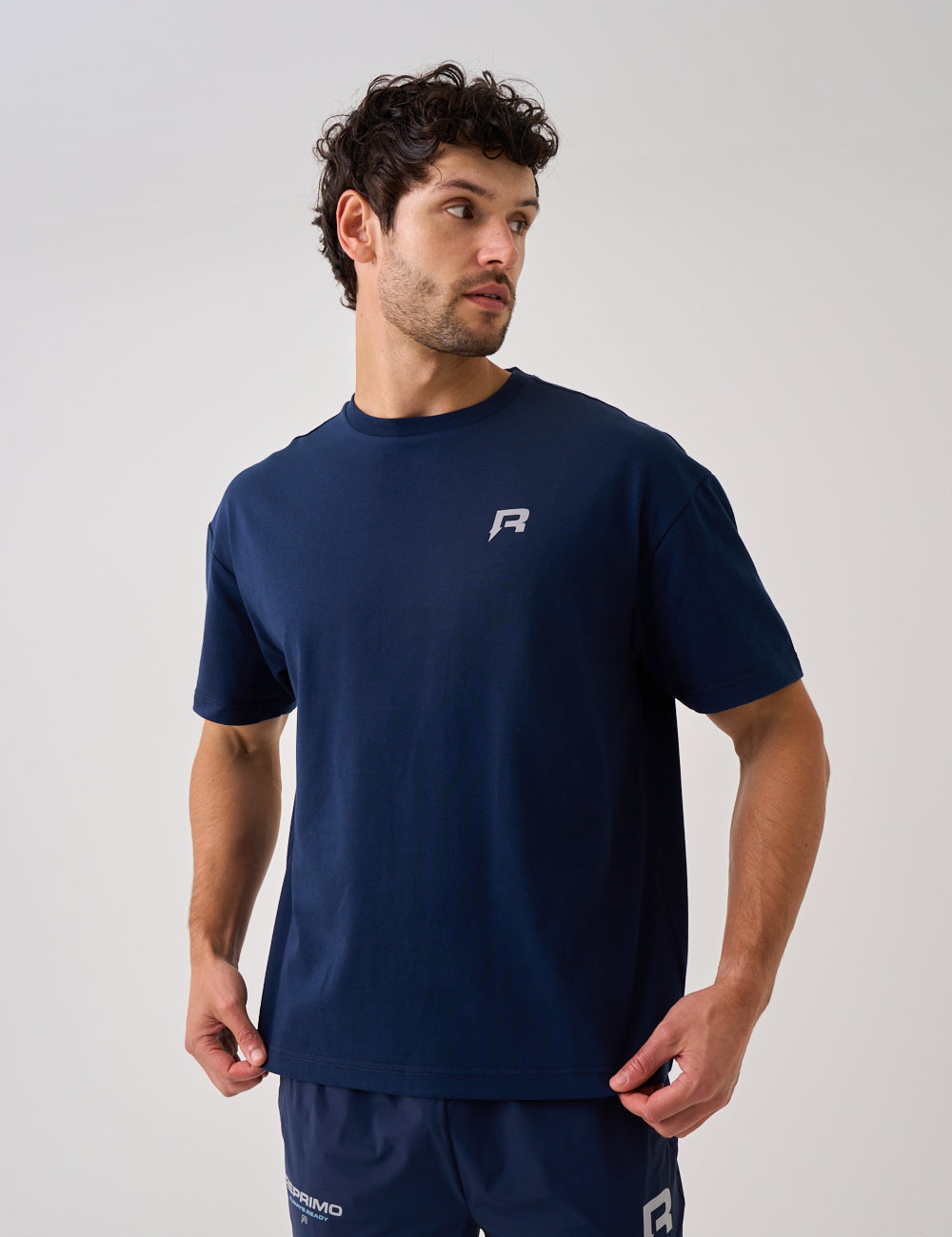 COLLECTIVE OVER SIZED T-SHIRT - NAVY