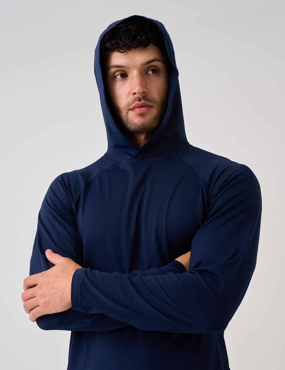 ECHO TRAINING HOODIE - NAVY-3