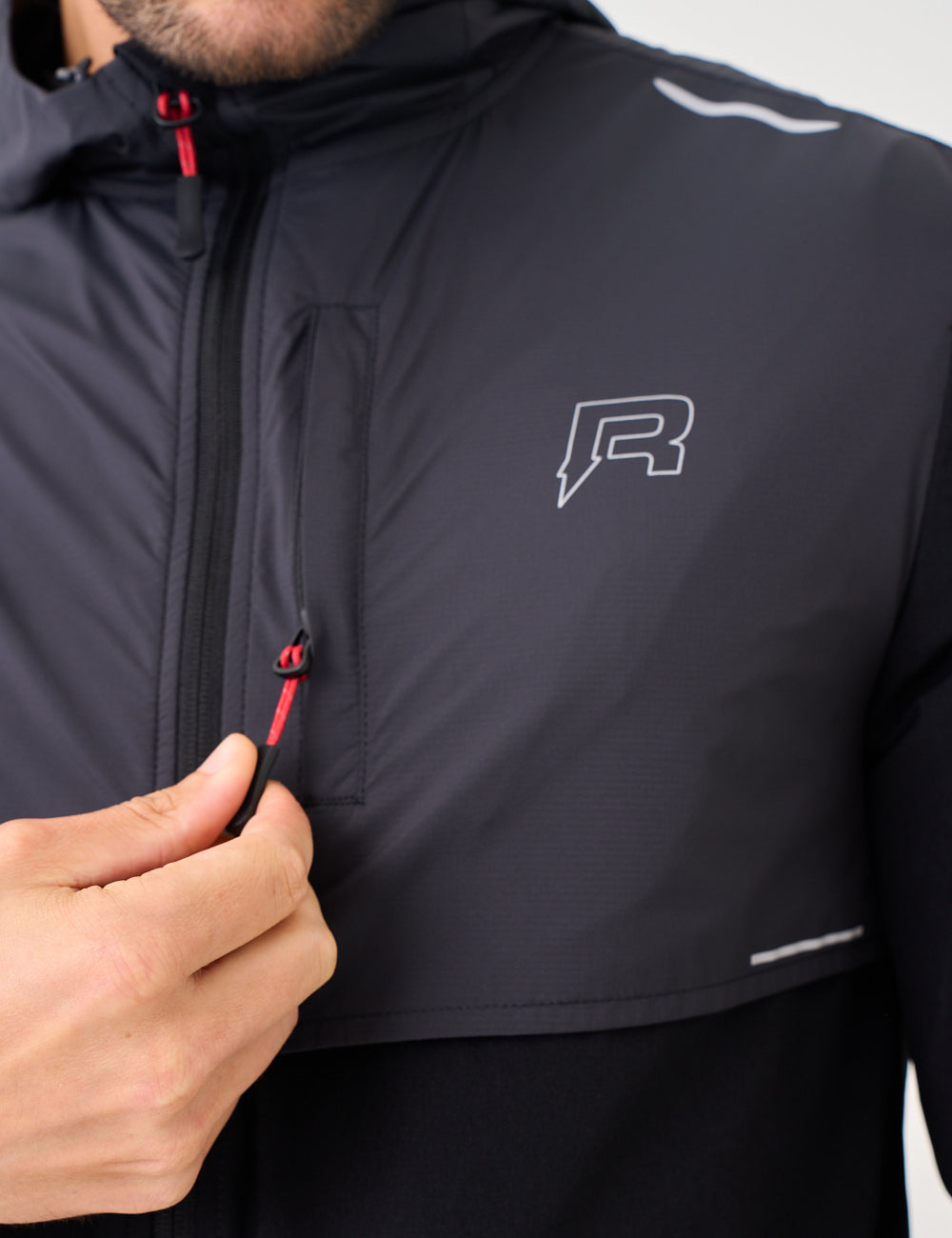 SUMMIT WINDBREAKER - BLACK / RED-6