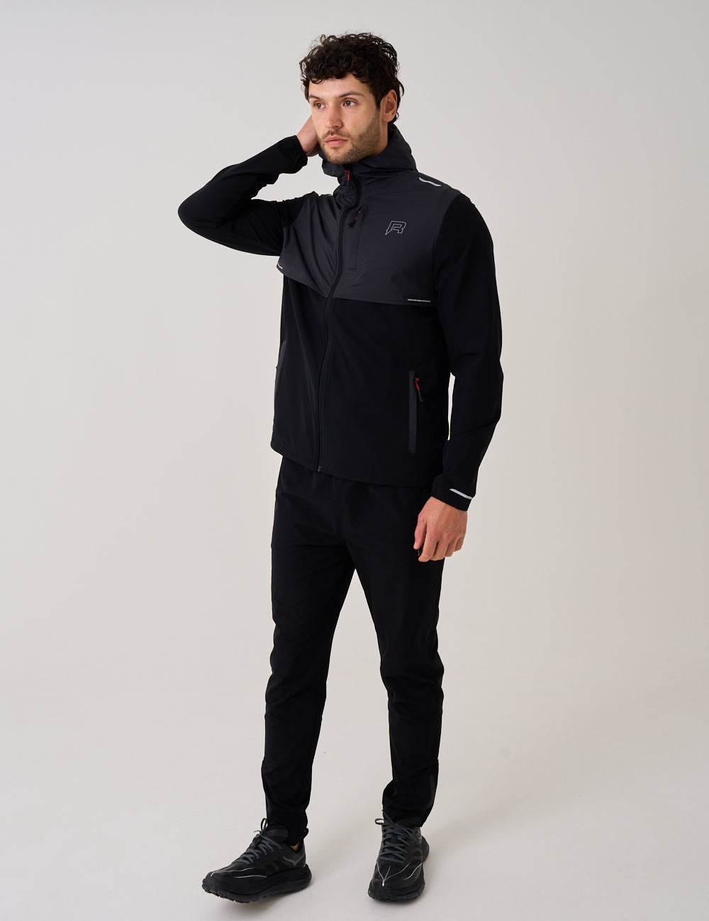 SUMMIT WINDBREAKER - BLACK / RED-7