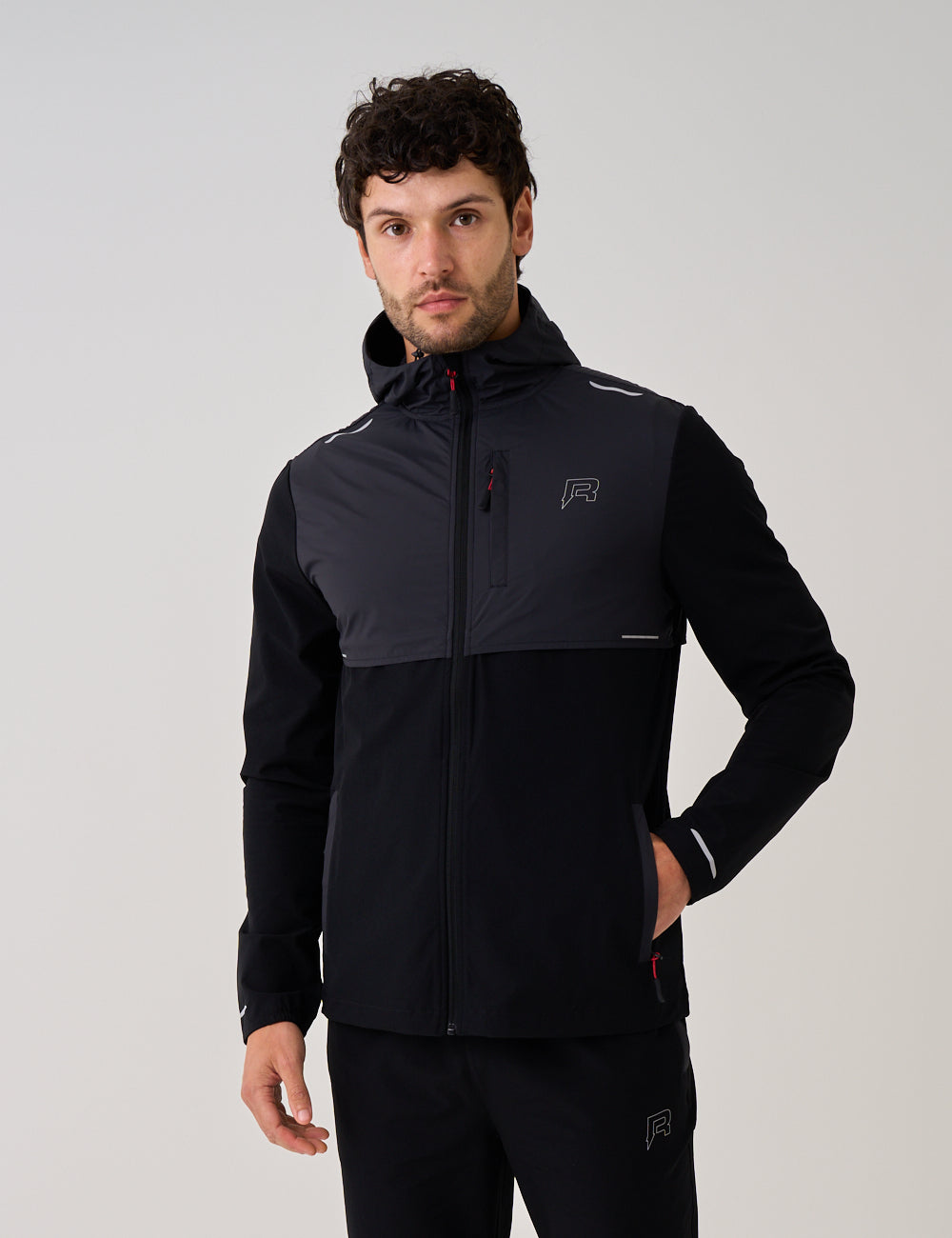 SUMMIT WINDBREAKER - BLACK / RED-4