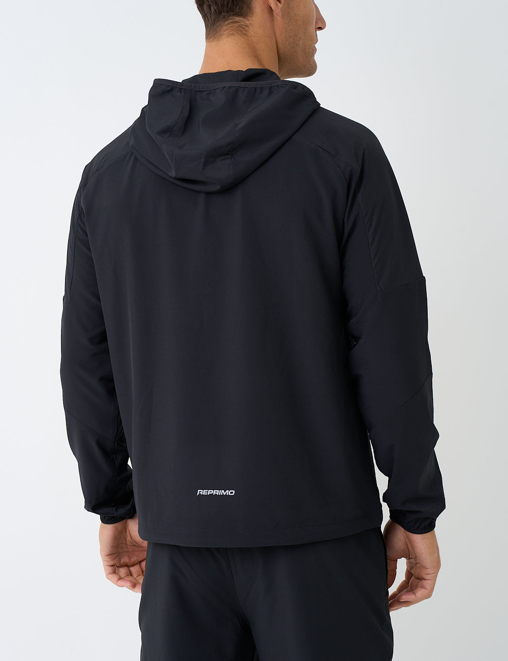 RISE HALF ZIP HOODIE - BLACK-2