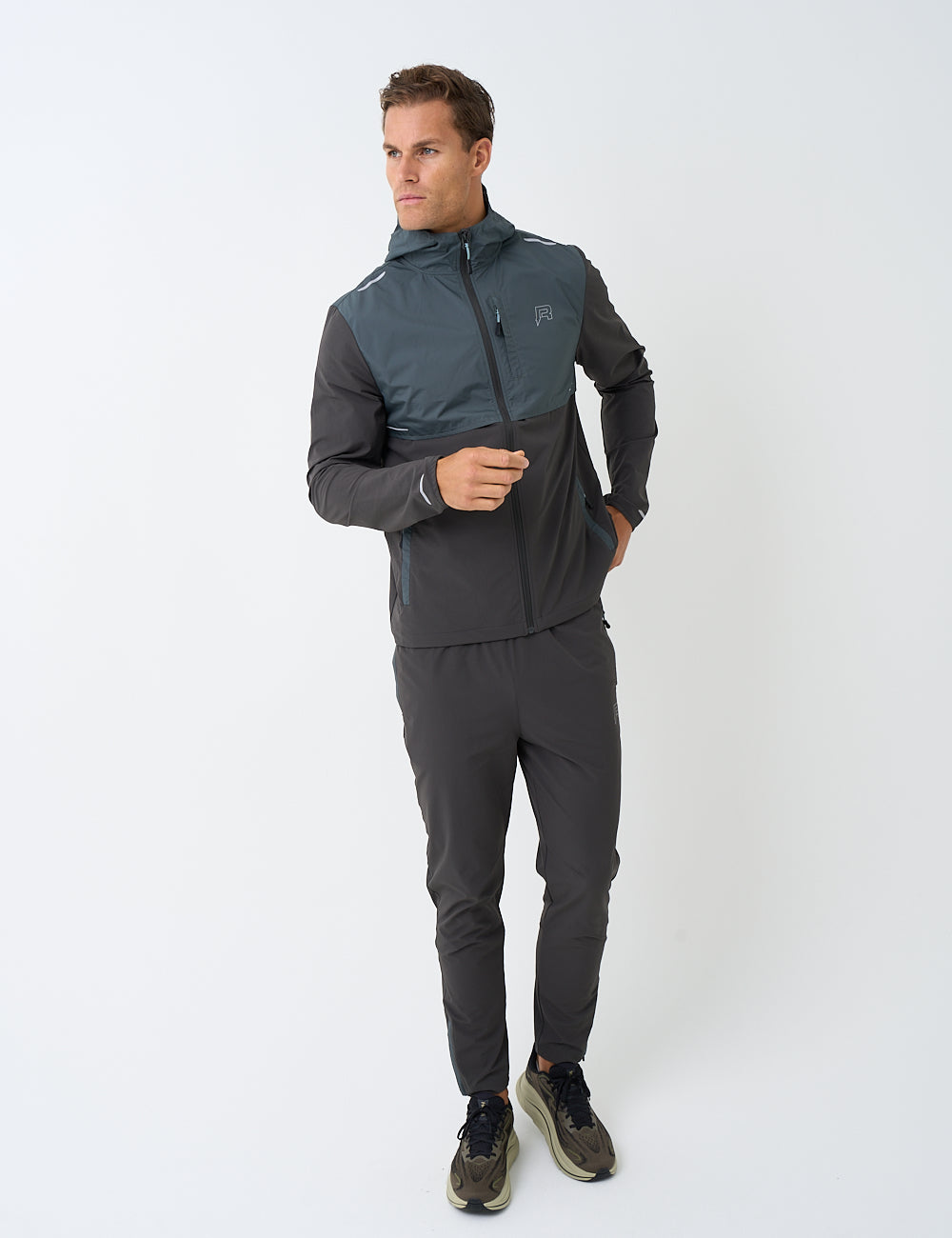 SUMMIT WINDBREAKER - DARK MOSS / DARK GREY-4