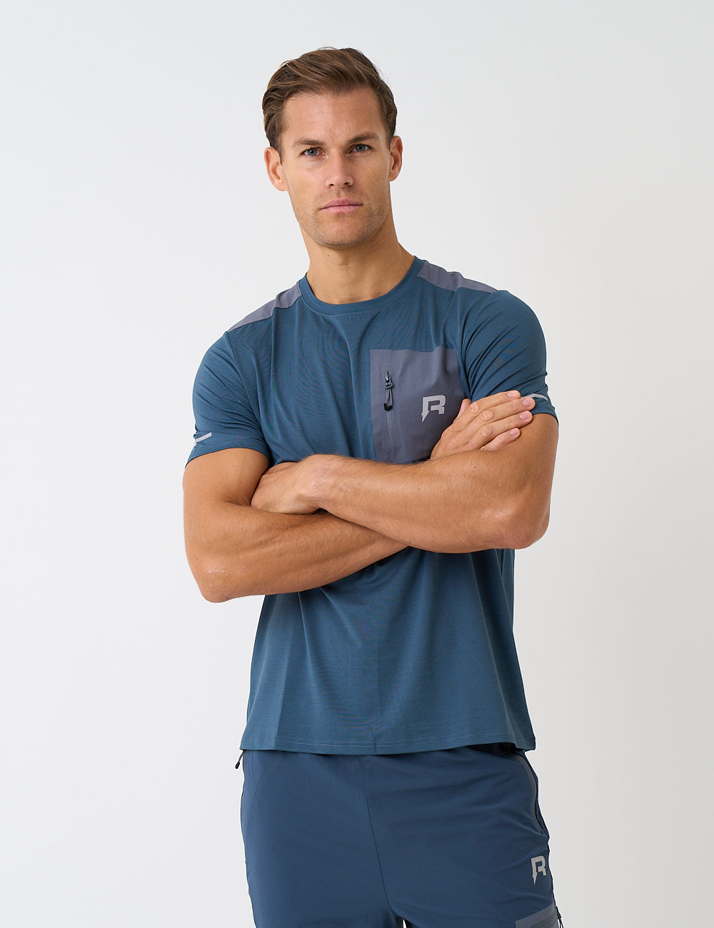 CELL T-SHIRT - MARINE / TURBULENCE