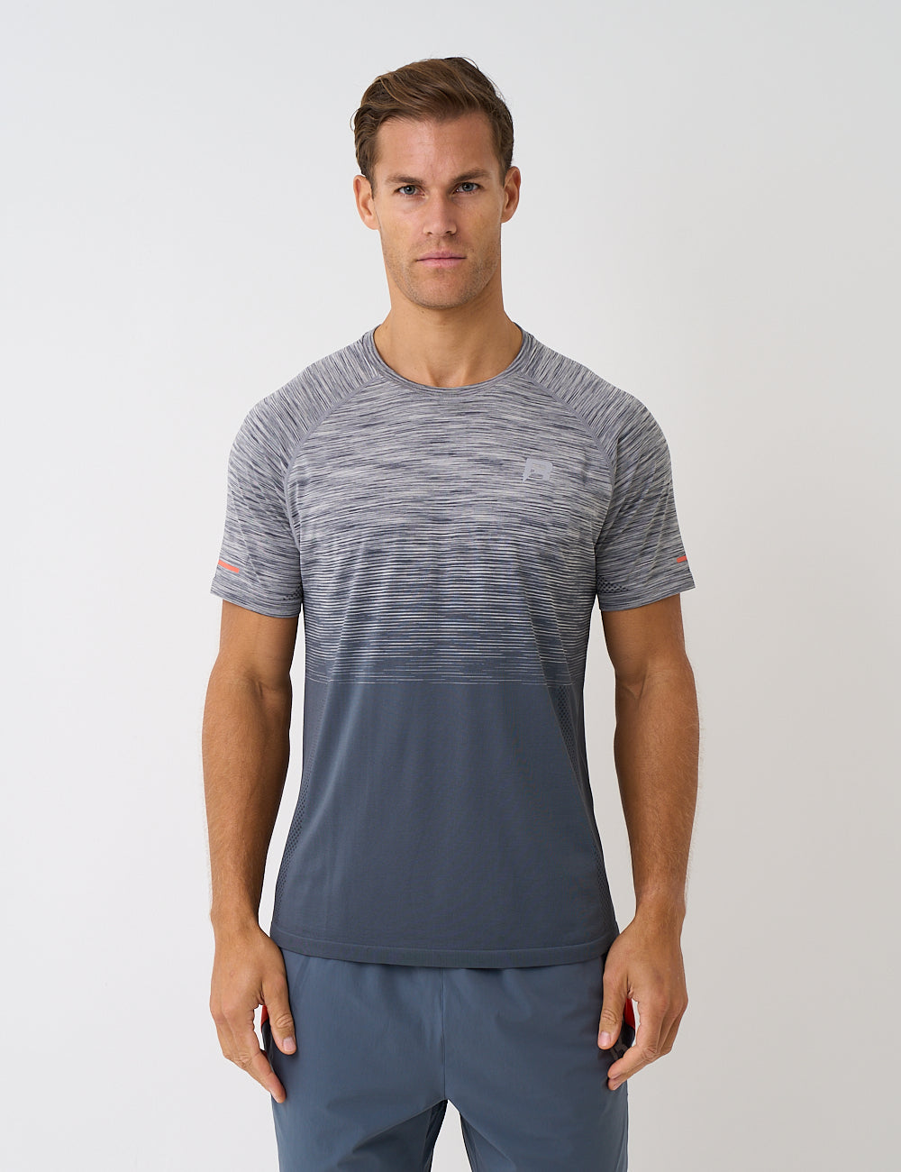 RP AXIS T-SHIRT - GREY / CRIMSON