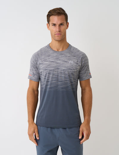 RP AXIS T-SHIRT - GREY / CRIMSON