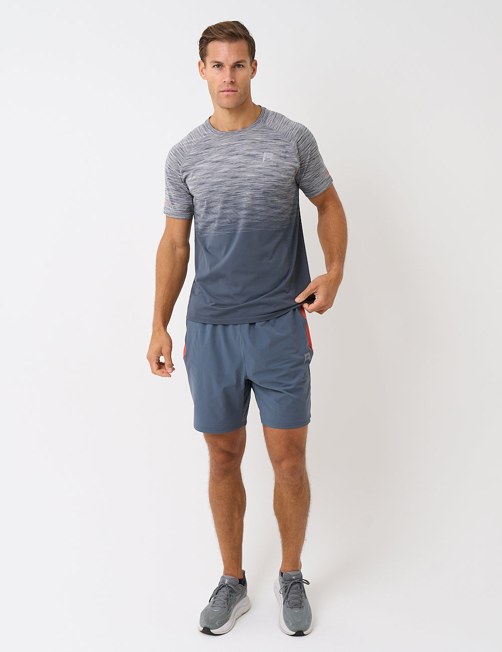 RP AXIS T-SHIRT - GREY / CRIMSON-4