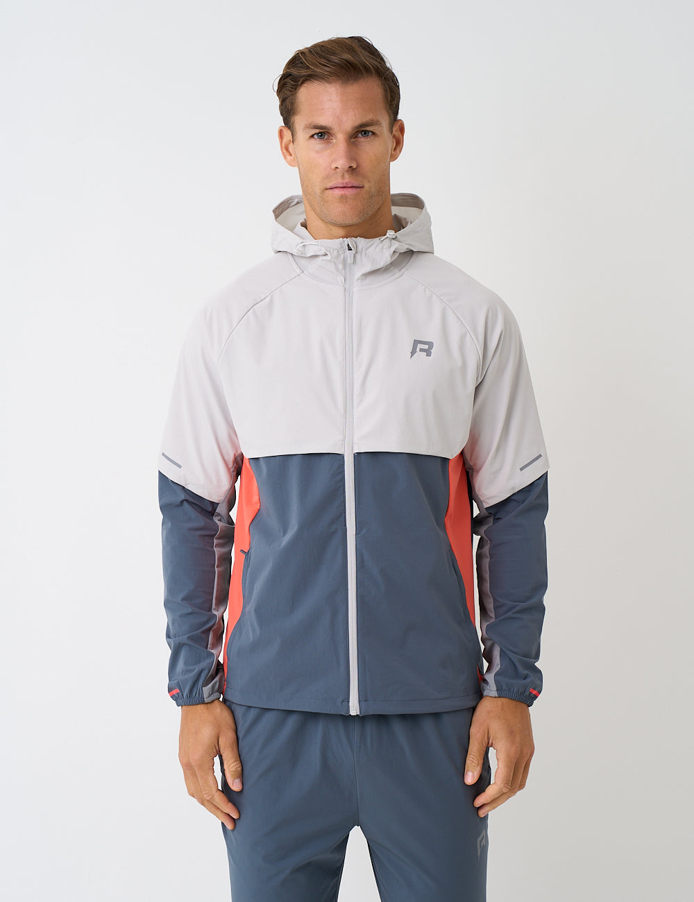 RP VORTEX WINDBREAKER - GREY / CRIMSON