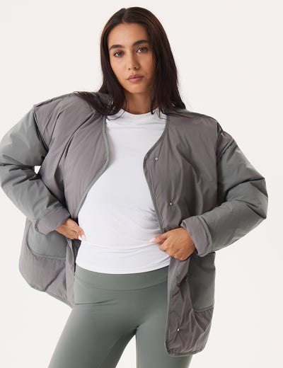 NOMI PADDED JACKET - DOVE / AGAVE