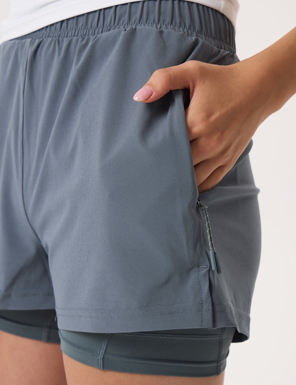 VEIL DUAL SHORT - BLUE MIST-2