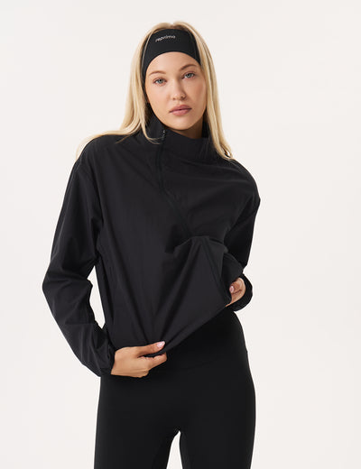 CONTOUR ASYMMETRIC TRACK JACKET - BLACK