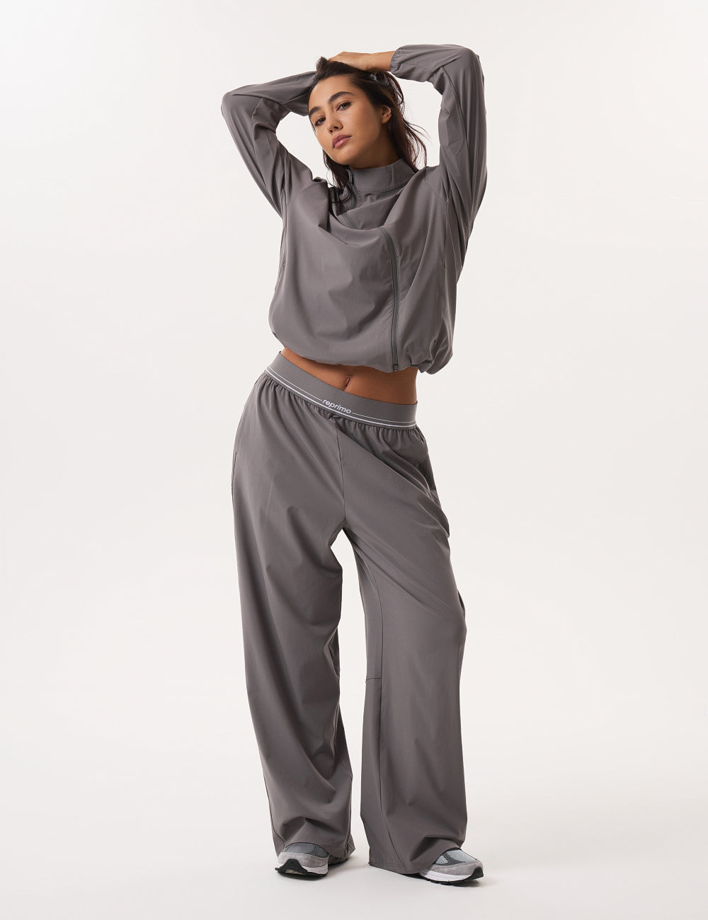CONTOUR ASYMMETRIC TRACK JACKET - DOVE-2